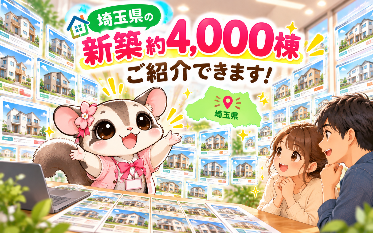 埼玉県の新築戸建て・建売住宅約4,000棟ご紹介可能。豊富な物件数